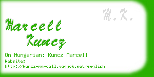 marcell kuncz business card